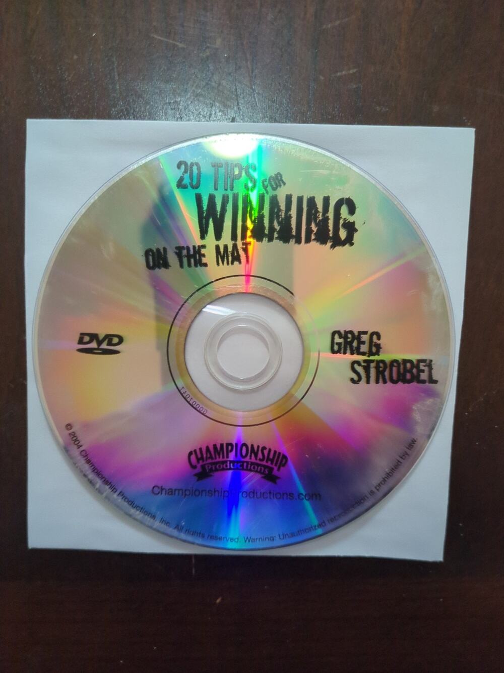 20 Tips For Winning On The Mat Greg Strobel DVD UFC MMA disc only